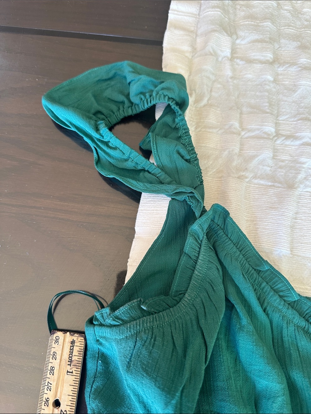 Tie-Front Sleeveless Tank Top in Green - Picture 4 of 6